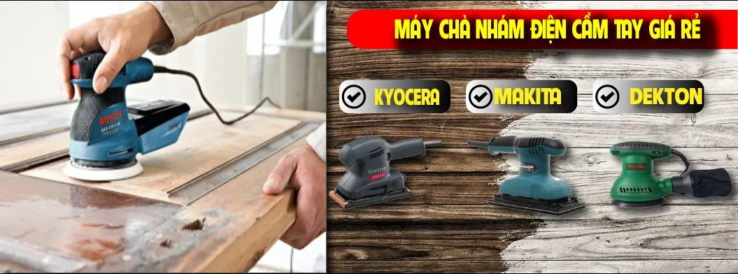 Máy chà nhám điện cầm tay: Đồng hành đắc lực trong công việc chà nhám