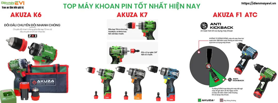 Top máy khoan pin tốt hiện nay: Lựa chọn hoàn hảo cho mọi công việc