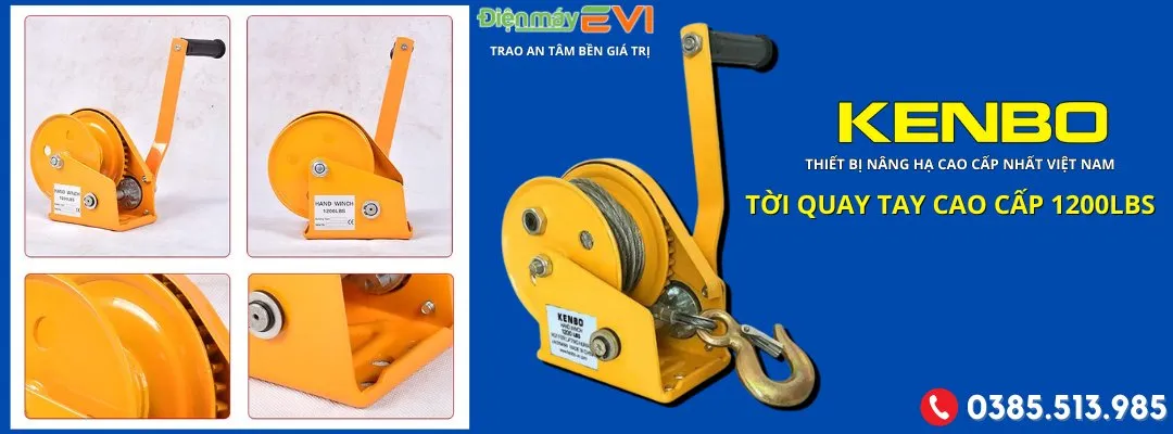 Tời quay tay cao cấp Kenbo 1200LBS - Sự nâng cấp mạnh mẽ trong năm 2024 !