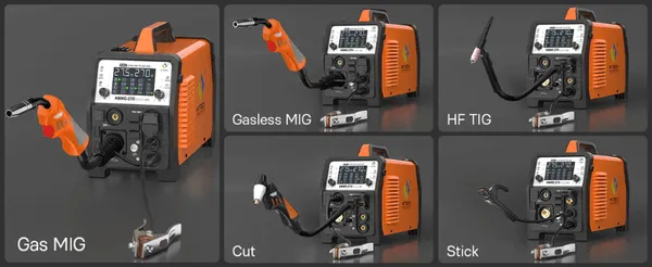 Máy hàn mig Hitbox HBMC-270 khả năng cắt sạch kim loại đến 5mm và tối đa 15mm.