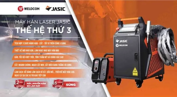 Máy hàn laser Jasic FIBER LS-15000F chuyển đổi linh hoạt 3 chức năng chỉ dùng 1 súng duy nhất