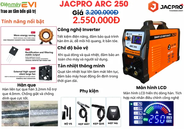 Máy hàn que Jacpro ARC 250