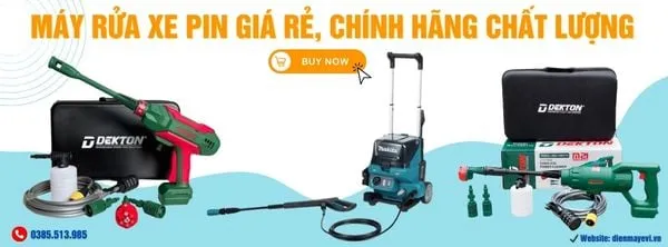 Máy rửa xe pin tiện lợi, tiết kiệm thời gian và đáng sở hữu nhất 2025