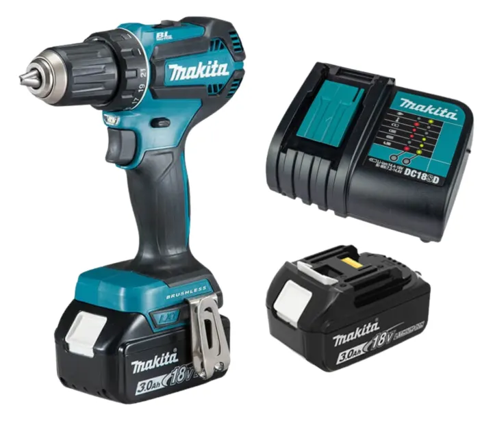 Máy khoan pin cầm tay Makita DDF485SFE Với động cơ mạnh mẽ và pin dung lượng cao, sản phẩm này có thể khoan và vặn vít nhanh chóng và hiệu quả