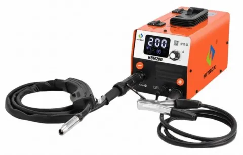 Máy hàn mig Hitbox HBM200 tích hợp 2 chức năng hàn que (MMA) và hàn MIG không dùng khí.