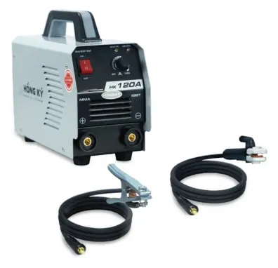 Máy hàn que Hồng Ký HK 120A hàn que từ 1.6 đến 3.2mm, hàn liên tục que 2.6mm