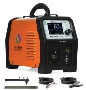 Máy hàn que Hitbox ARC200E Với khả năng hàn vật liệu dày đến 10mm, đáp ứng tốt các công việc gia công.