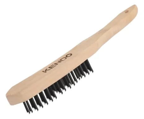 Bàn chải sắt sợi thép tay cầm gỗ 3*15 hàng Kendo-31501