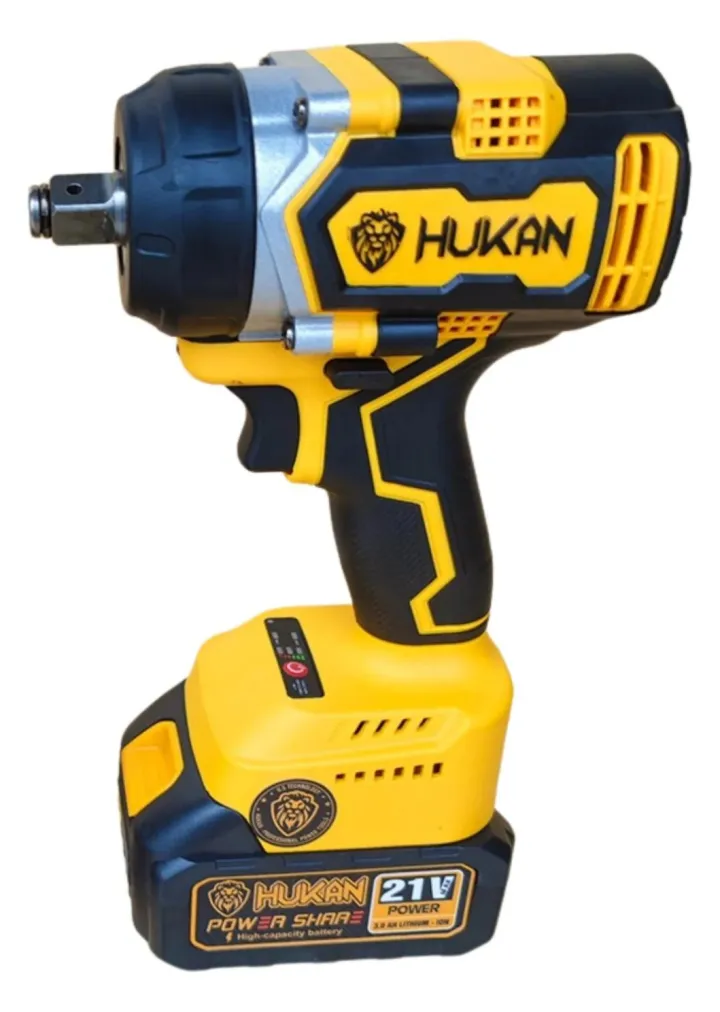 Máy siết bulong Hukan F60 Đầu bulong 2 TRONG 1 Vừa có thể gắn đầu mở bulong, vừa có thể gắn đầu bắt vít rất tiện dụng Motor ruột đồng 100% + Động cơ không chổi than siêu mạnh mẽ