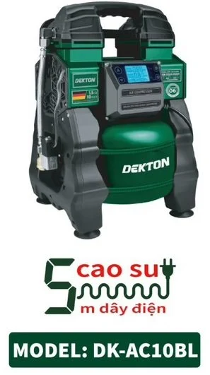 Máy nén khí Dekton DK-AC10BL moter không chổi than (dùng điện 220)