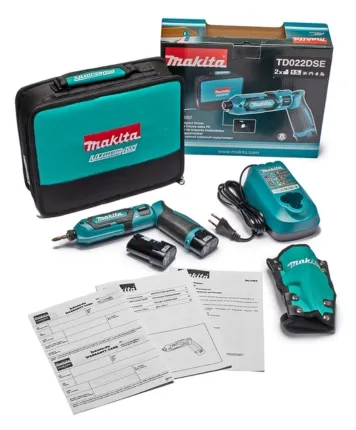 Máy vặn vít dùng pin Makita TD022DSE lực siết tối đa đến 25Nm. Tốc độ không tải 2450 vòng/phút