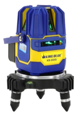 Máy cân bằng laser King Blue KB-05XS Hoạt động liên tục 6h khi mở 5 tia và 15h nếu mở 2 tia.