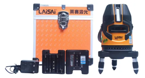 Máy cân bằng laser 5 tia xanh Laisai LSG686 SPD lớp vỏ bọc cao cấp chống va đập, chống bụi và chống nước tốt
