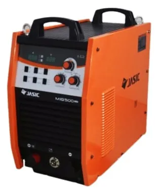 Máy hàn mig Jasic MIG 500 N388 Máy có có chế độ hàn MIG và hàn que, có chức năng 2T/4T, đầu cấp dây rời chuẩn Pana.