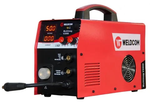 Máy hàn mig bán tự động Weldcom Multimag V2000 Hàn mig và hàn que. Hàn que 2.5mm liên tục