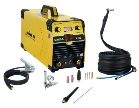 Máy hàn tig Hồng Ký HKTIG250A hai chế độ hàn TIG và Que, đáp ứng hàn các vật liệu từ mỏng đến dày