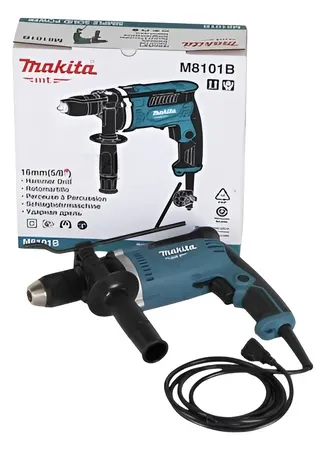Máy khoan điện Makita M8101B khả năng khoan bê tông, thép, gỗ với đường kính đến 16mm, 33mm, 30mm