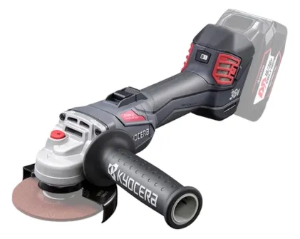 Máy mài góc Kyocera DG3600P Sử dụng công tắc bóp. Công suất tương đương máy mài điện 1200W
