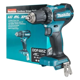 Máy khoan pin cầm tay Makita DDF485Z Động cơ BL cung cấp mô-men xoắn cực đại 50Nm (440 in.lbs.) giúp thực hiện các tác vụ nặng