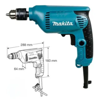 Máy khoan điện Makita 6412 đường kính khoan 10mm cho các vật liệu khác nhau thép, gỗ, nhựa,...