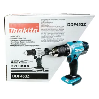 Máy khoan pin cầm tay Makita DDF453Z Công suất khoan cao, có thể khoan được vật liệu cứng như thép và gỗ.