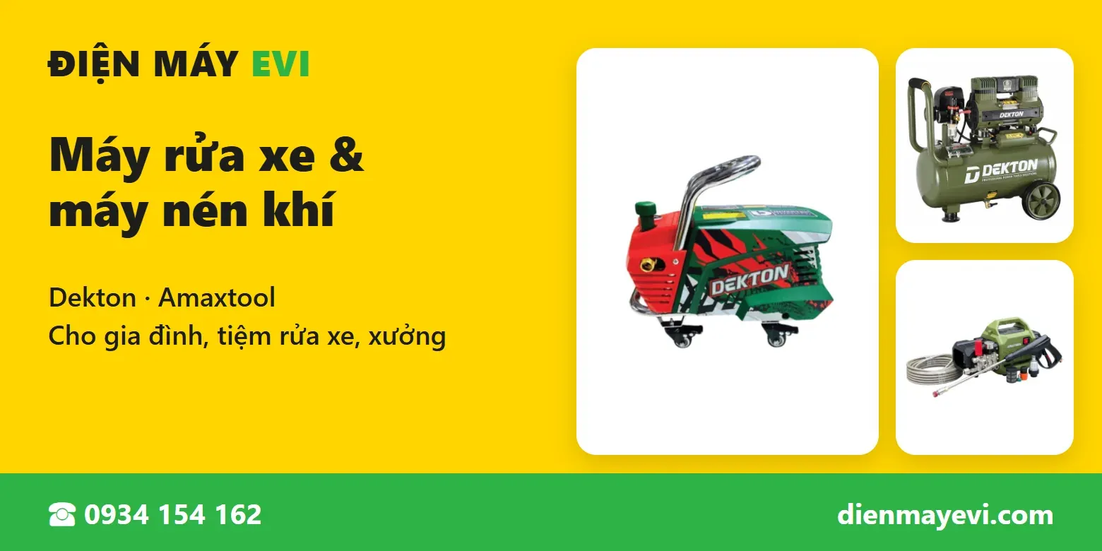 Máy rửa xe & máy nén khí tại Điện Máy EVI