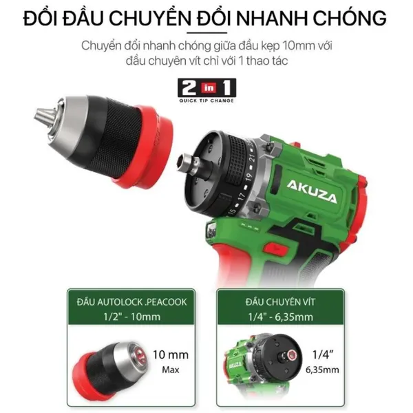 So sánh máy khoan pin AKUZA K6 và AKUZA K7. Lựa chọn tốt cho công việc của bạn