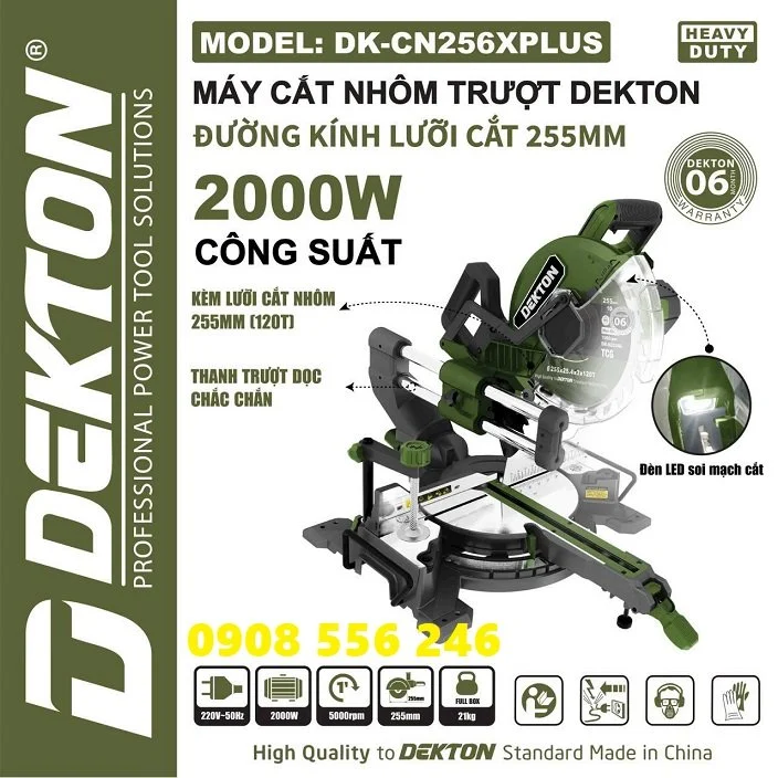 Máy cắt nhôm trượt Dekton DK-CN256XPLUS