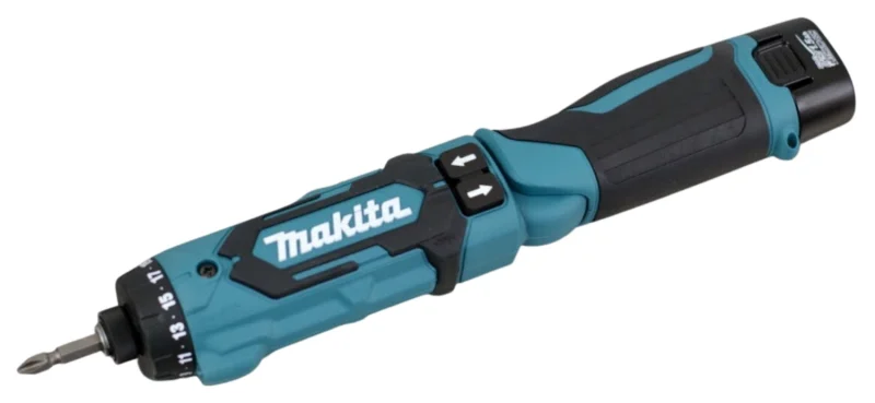 Máy vặn vít pin cầm tay Makita, dạng súng và thẳng, có ly hợp tự dừng
