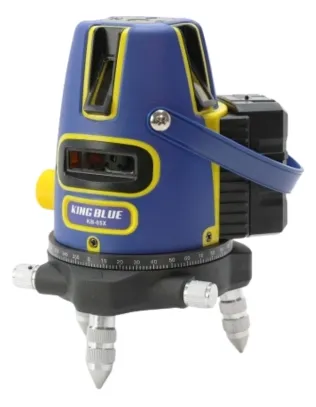Máy cân bằng laser King Blue KB-05X Trang bị 5 tia xanh siêu sáng, dung lượng pin lớn hoạt động được trong thời gian dài.