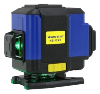 Máy cân bằng laser King Blue KB-12XS Trang bị công nghệ chống thấm nước và chống bụi. Máy có 12 tia xanh siêu sáng.