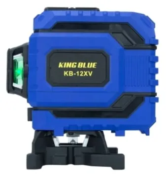 Máy cân bằng laser King Blue KB-12XV Hoạt động bền bỉ liên tục từ 8h-9.5h khi mở full 12 tia max sáng.
