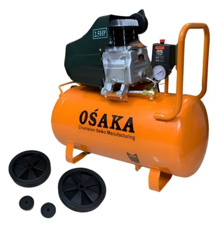 Máy nén khí có dầu Osaka ZS-2550T Công suất 2.5HP mô tơ dây đồng 100%. Tốc độ lên hơi đầy bình 108 giây.