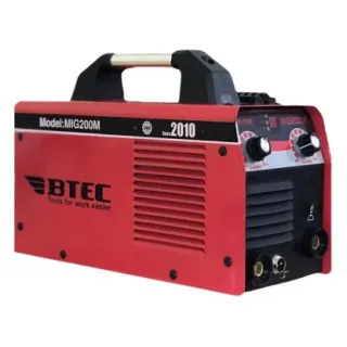 Máy hàn mig Btec MIG200M Sử dụng được que hàn có đường kính 2.6mm - 3.2mm. Trọng lượng máy hàn điện tử chỉ nặng 7kg