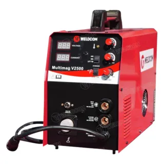 Máy hàn mig Weldcom Multimag V2500 Hàn tốt vật liệu dày 5mm. Hàn mig không khí, mig có khí và hàn que