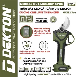 Kéo cắt cành dùng pin Dekton M21-MCC4001XPRO