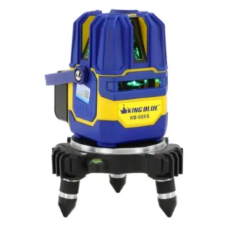 Máy cân bằng laser King Blue KB-05XS Hoạt động liên tục 6h khi mở 5 tia và 15h nếu mở 2 tia.