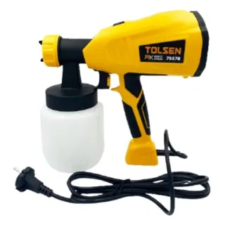 Máy phun sơn dùng điện Tolsen 79578 công suất 400W, đủ mạnh để thực hiện các công việc sơn chuyên nghiệp