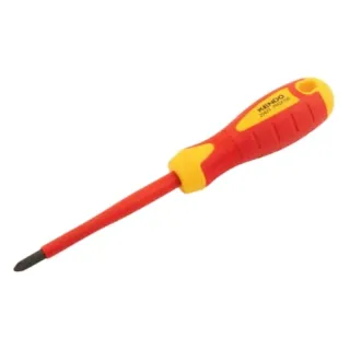 Tua vít bake cách điện 1000V VDE PH3x150mm Kendo-20424 Đầu mũi vít được làm từ thép hợp kim Cr-V chất lượng cao